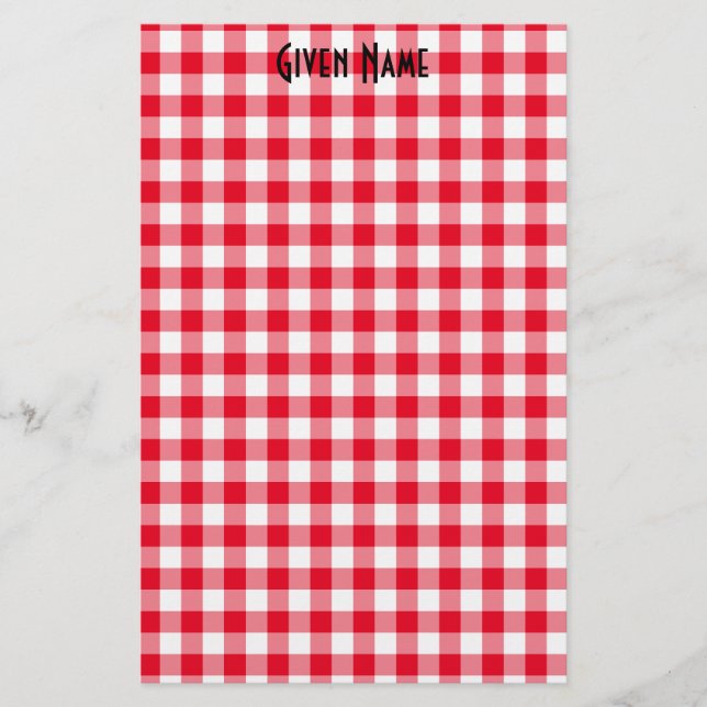 Papelaria Red Gingham (Frente)