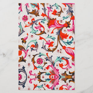 PAPELARIA REDAEMINESCÊNCIA FLORENTINA FLORAL REMOINHOS, FLOR