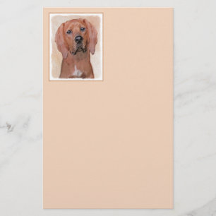 Papelaria Redbone Coonhound Painting - Arte De Cachorro Orig