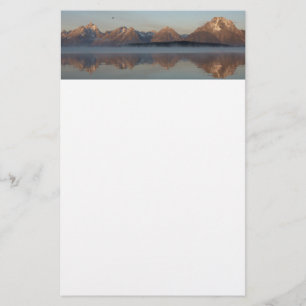 Papelaria Reflexão sobre Jackson Lake Dam em Grand Teton Par