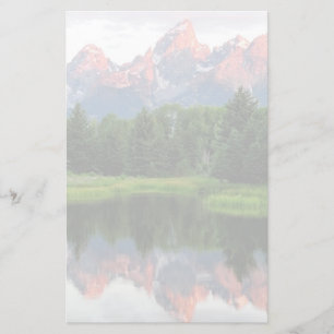 Papelaria Reflexões grandes de Teton sobre a lagoa do casto