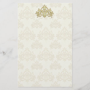 Papelaria Regal Dourada Damask