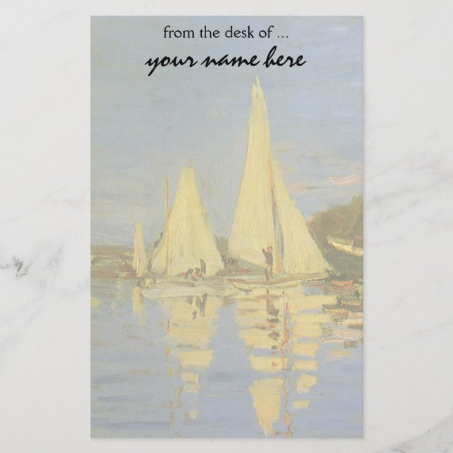 Papelaria Regata em Argenteuil por Claude Monet (Frente)