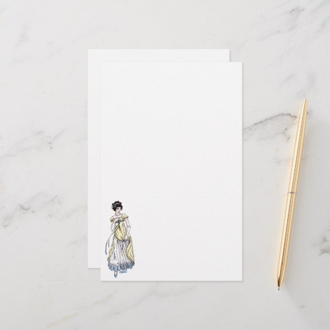 Papelaria Regency Fashion Stationery - Lady #1 (Frente/Verso In Situ)