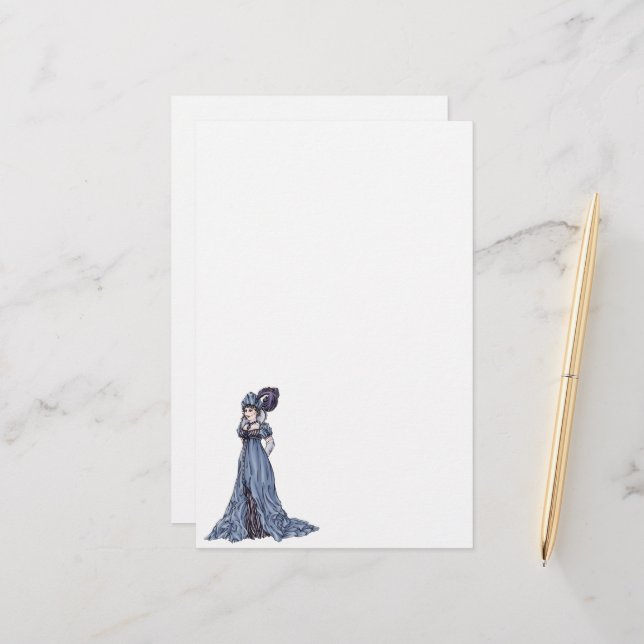Papelaria Regency Fashion Stationery - Lady #3 (Frente/Verso In Situ)