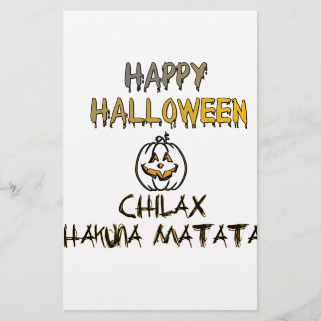 Papelaria Relaxe a Coleção Feliz de Halloween (Frente)