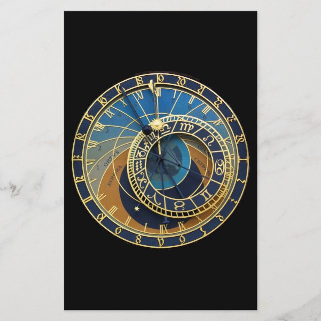 Papelaria Relógio Astronômico - Praga Orloj (Frente)