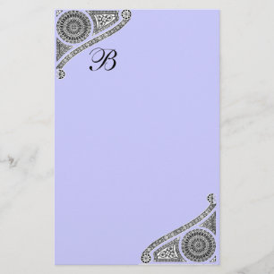 Papelaria RENAISSANCE MONOGRAMA Papel de Carta Azul