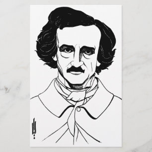 Papelaria Retrato de Edgar Allan Poe