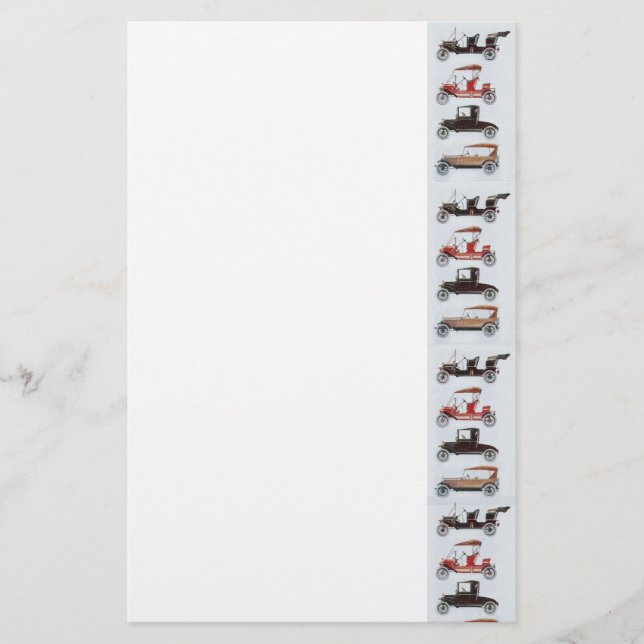 Papelaria RETRO CARROS 2 , cinza DE RESTAURAÇÃO AUTOMÁTICA b (Frente)