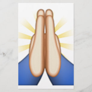 Papelaria rezando emoji
