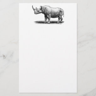 Papelaria Rhinos do rinoceronte da ilustração do rinoceron