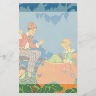 Papelaria Rima de berçário do vintage, comedor da abóbora