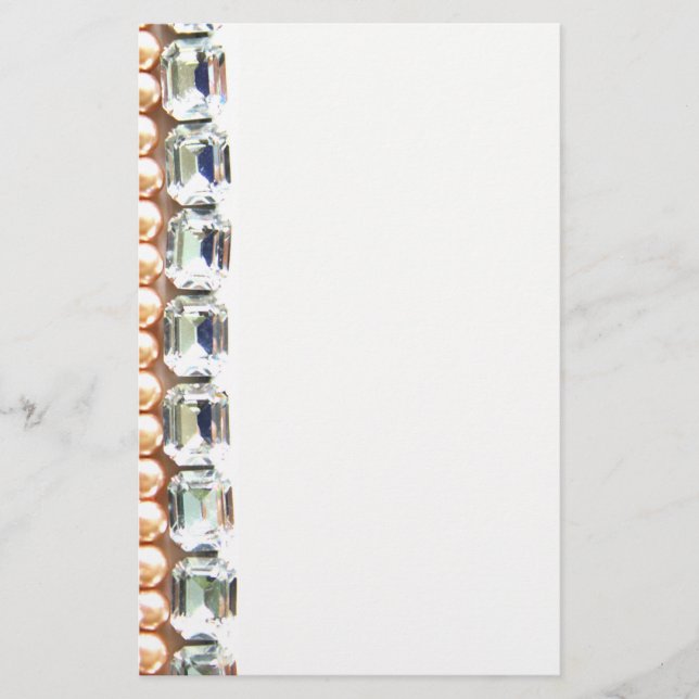 Papelaria Rinestonas e pérolas - joias de colheita (Frente)