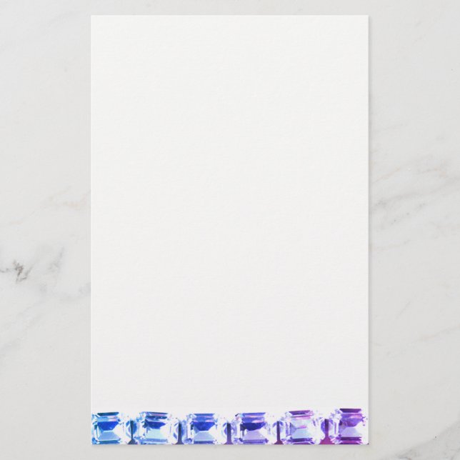 Papelaria Rinoestonas roxas e azuis - joias-safras (Frente)