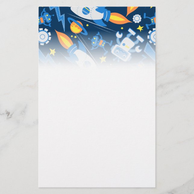 Papelaria Robô espacial (Frente)