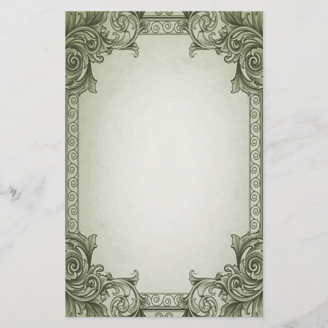 Papelaria Rolamentos de Folha - verde (Frente)