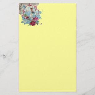 Papelaria ROMANTİCA, amarelo azul rosa vermelha