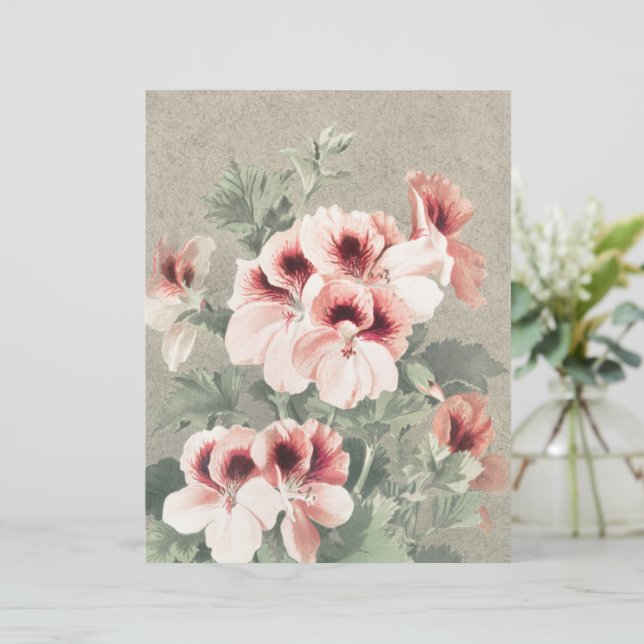 Papelaria Romântica de Duas Faces Flor de Cerejeir (Em pé/Frente)