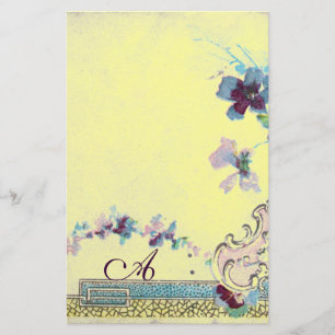 Papelaria ROMÂNTICA Monograma Floral Casamento Rosa Amarelo 