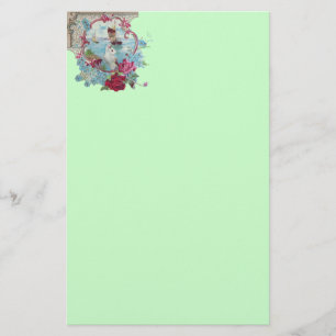 Papelaria ROMANTİCA, verde azul rosa vermelha