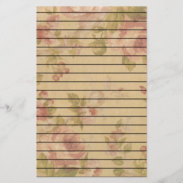 Papelaria Rosa Art Impressão em linha (Frente)