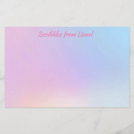 Papelaria rosa, azul, gradiente, pastel, feminina, giro, "pa