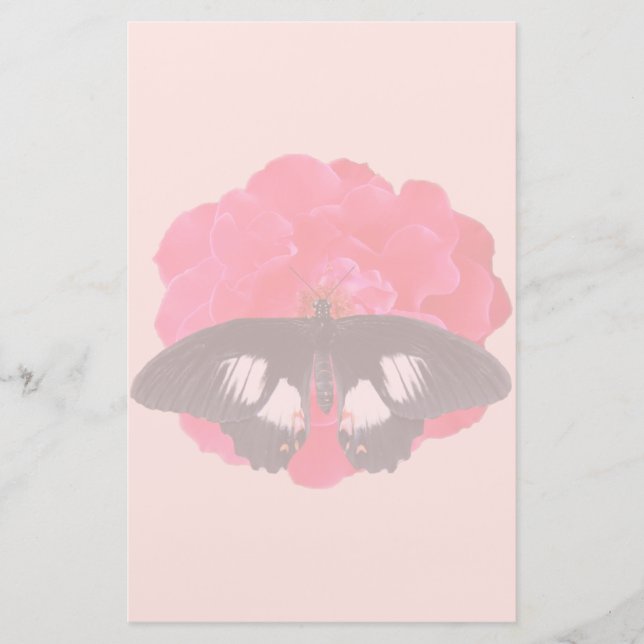 Papelaria Rosa e Swallowtail (Frente)