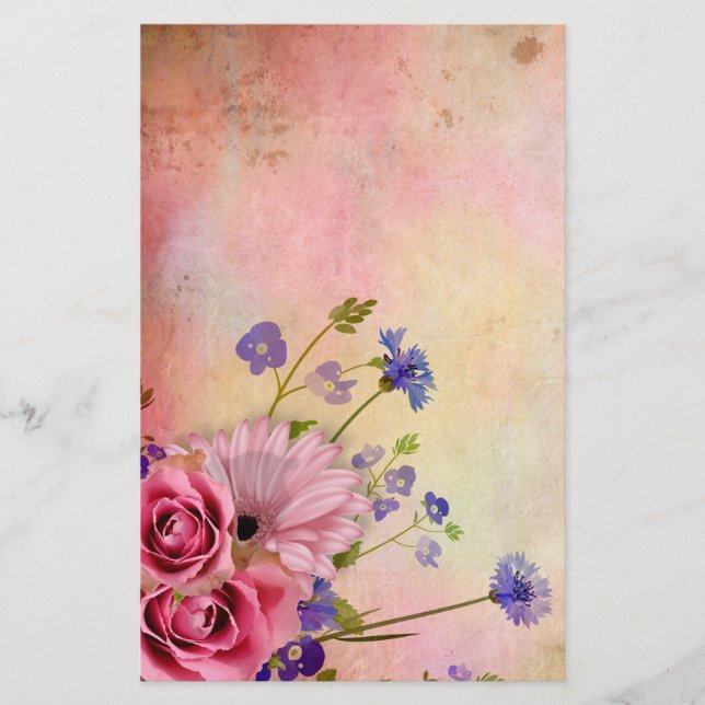 Papelaria Rosa e Wildflower (Frente)