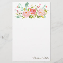 Papelaria Rosa Garden | Papel de Carta Personalizado