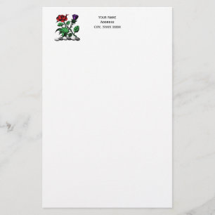 Papelaria Rosa Heráldico e Casaco de Ataque de Braços Cor