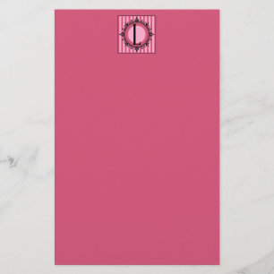 Papelaria Rosa "L" monograma