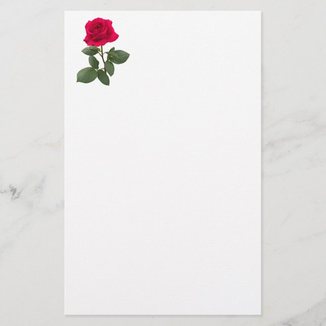 Papelaria Rosa vermelha (Frente)