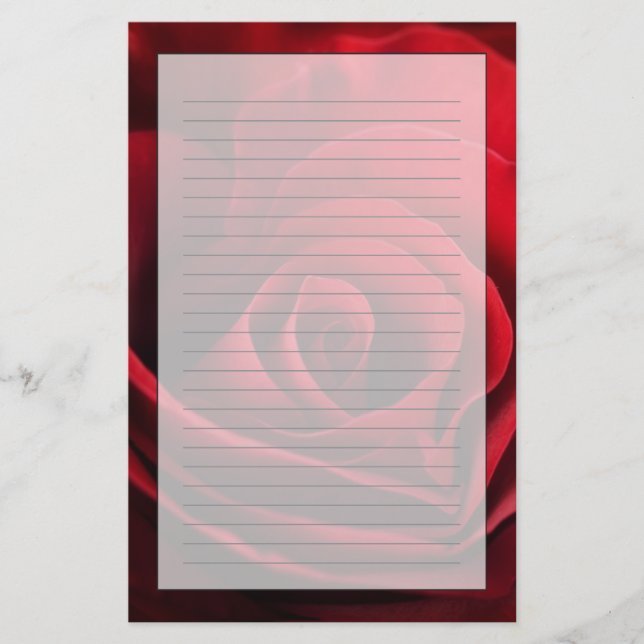 Papelaria Rosa vermelha dos namorados (Frente)