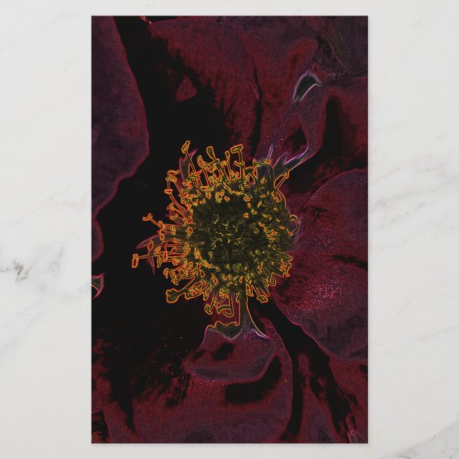Papelaria Rosas Arbustivas Neon (Frente)