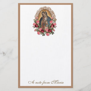 Papelaria Rosas da Virgem Católica Mary Guadalupe