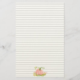 Papelaria Rosas de outono de Abóbora Rosa