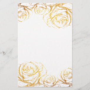Papelaria Rosas de Vintagem em Segundo Plano Personalizados
