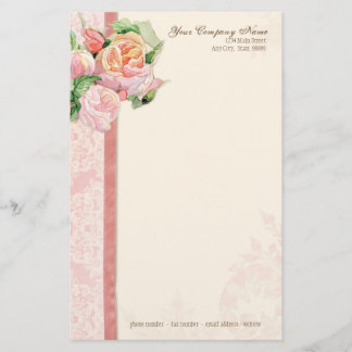 Papelaria Rosas Franceses Lavados Elegantes, Elegantes, Rosa