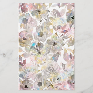 Papelaria Rosas impermeáveis de cinzas brancas