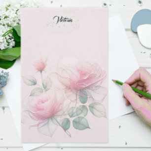 Papelaria Rosas Rosa Doce