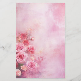 Papelaria Rosas Rosa Vintage