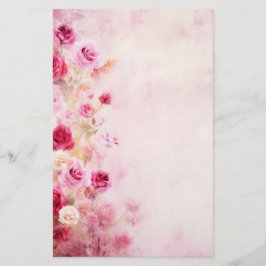Papelaria Rosas Rosa Vintage