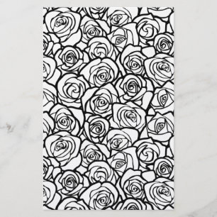 Papelaria Roseiras negras e brancas de Girly Vintage