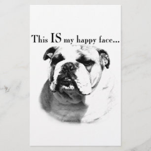 Papelaria Rosto Feliz do Buldogue
