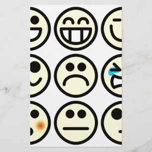 Papelaria rosto feliz emoticon