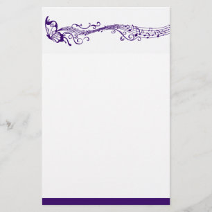 Papelaria Roxo musical da borboleta
