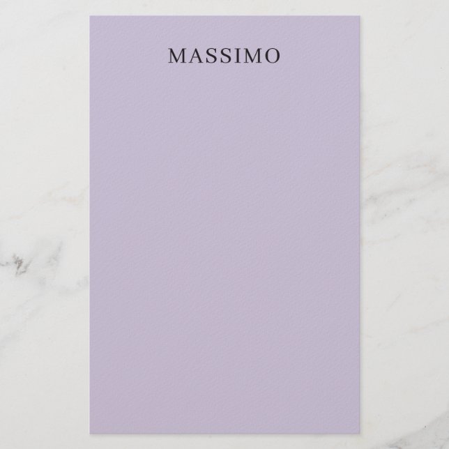 Papelaria Roxo Pálido Profissional Único Clássico Nome Própr (Frente)