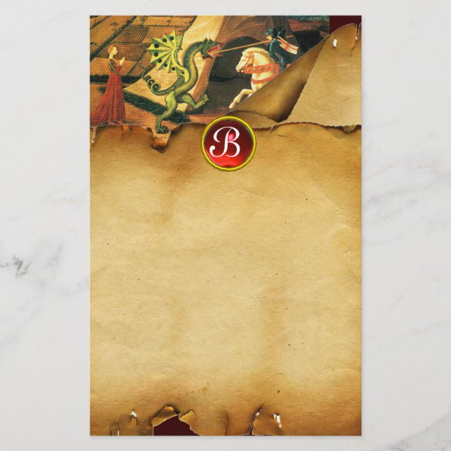 Papelaria RUA PRINCESS.GEORGE DRAGON,BURRAGEM-PAPEL Monogram (Frente)