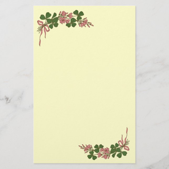 Papelaria RUAS. PATRICK'S DAY /Shamrocks,creme (Frente)